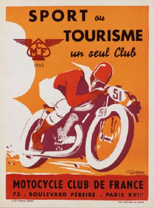Geo Ham Sport au tourisme moto poster